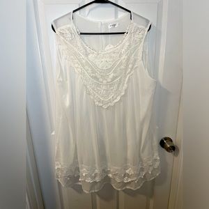 NWT XXL White Sleeveless Blouse